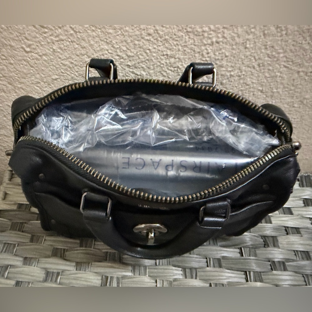 Coach Rhyder Black Leather Small Satchel Crossbody Turnlock Bag w/ Strap 33690 - Picture 4 of 16